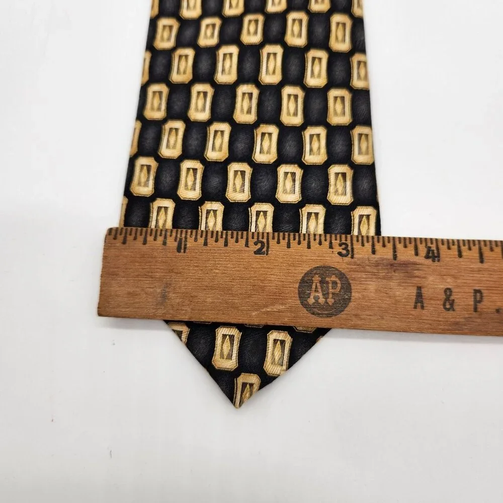 Jacob Roberts Nordstrom Zipper Tie Pre-Tied Necktie Adjustable‎ Geometric EUC
